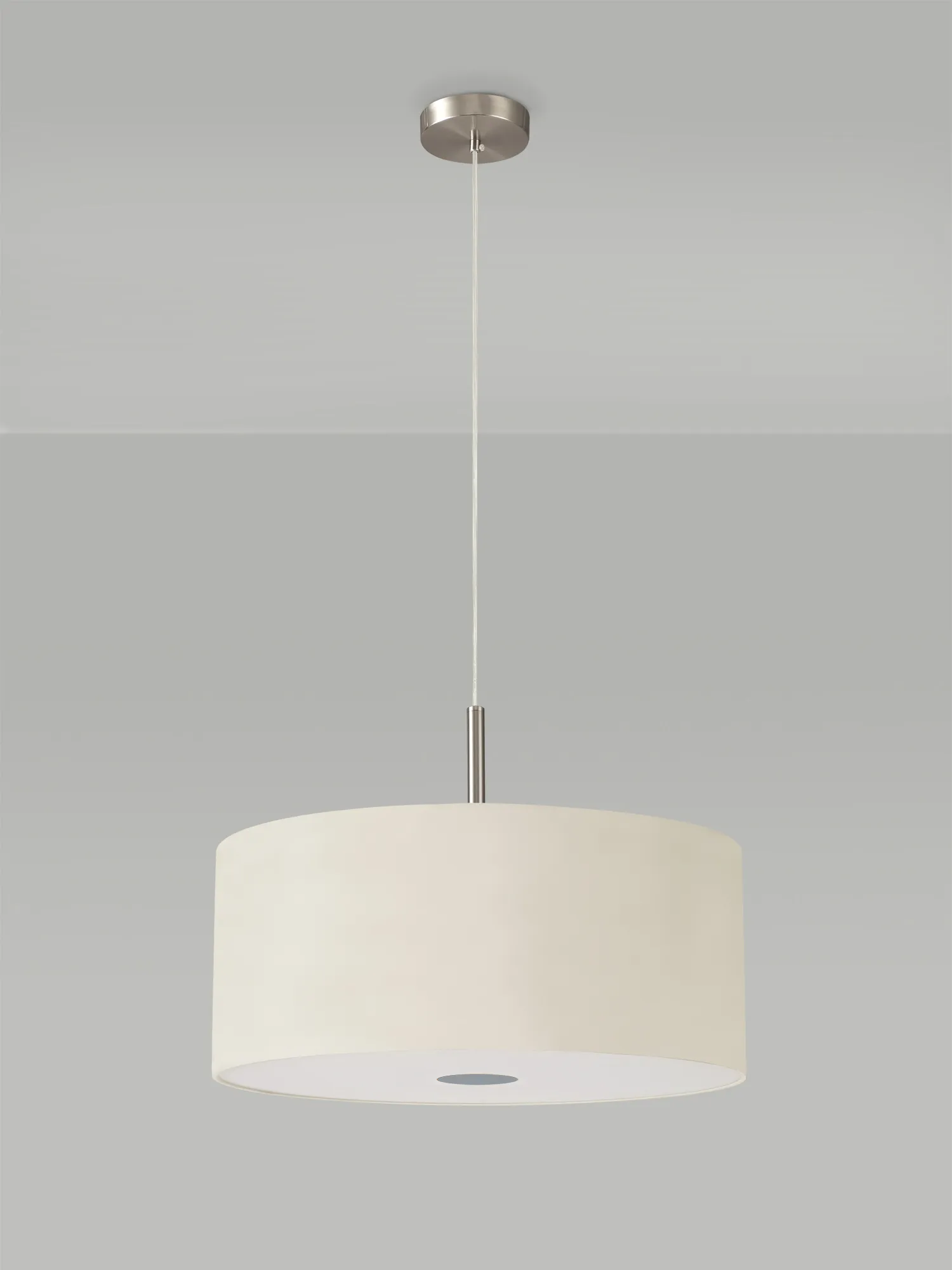 Baymont 50cm 3 Light Pendant Satin Nickel, Ivory Pearl, Frosted Diffuser DK0447  Deco Baymont SN IV